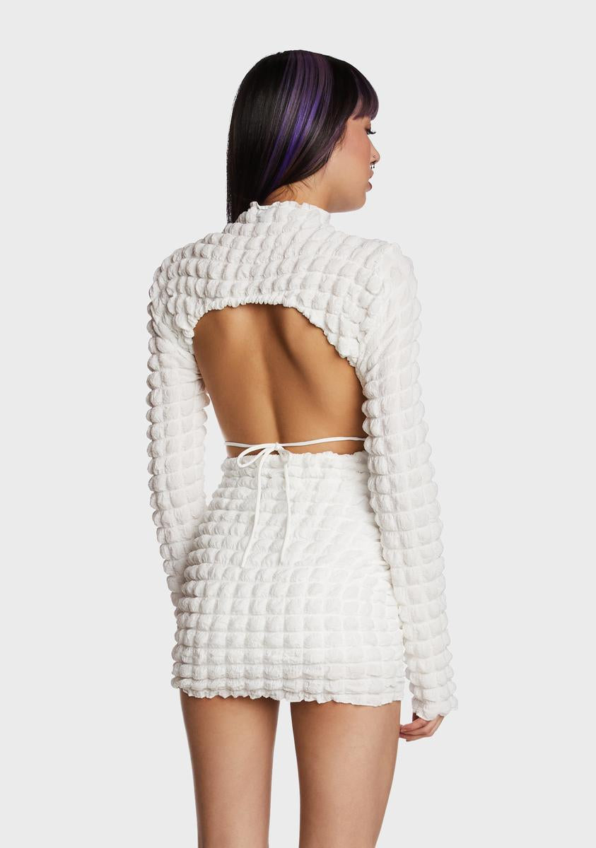 ★OURSAALTY★ Popcorn Bunch Mini Dress POPCORN MINI DRESS ABSINTHE