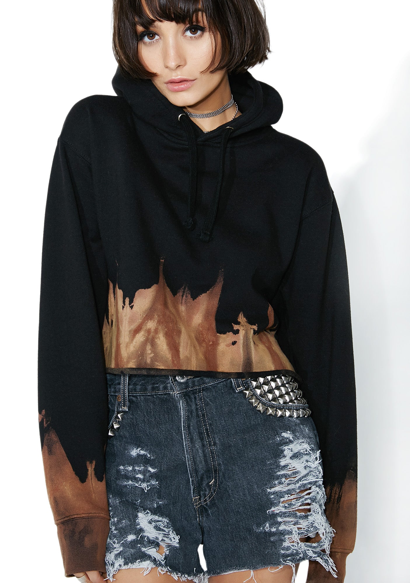 Remake Cropped  Length Hoodie Sweat main image 0