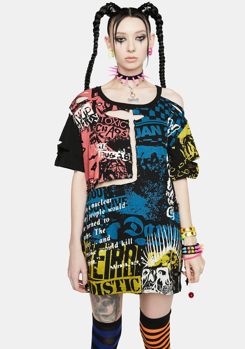 DOUBLE DECK TEE / BLK / PUNK FLYER main image 1