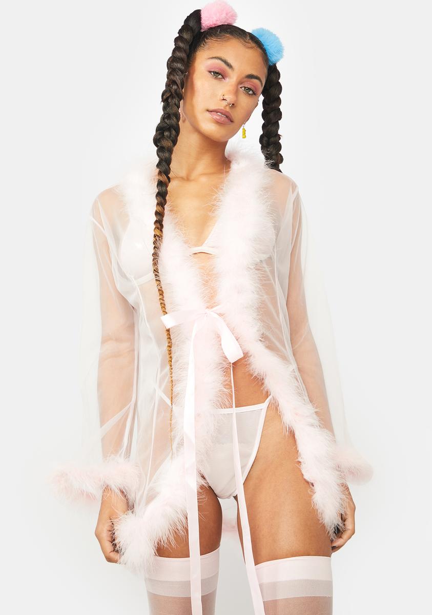 Blushing Dream Land Feather Robe,All Products : American Fashion Style Bags On Sale