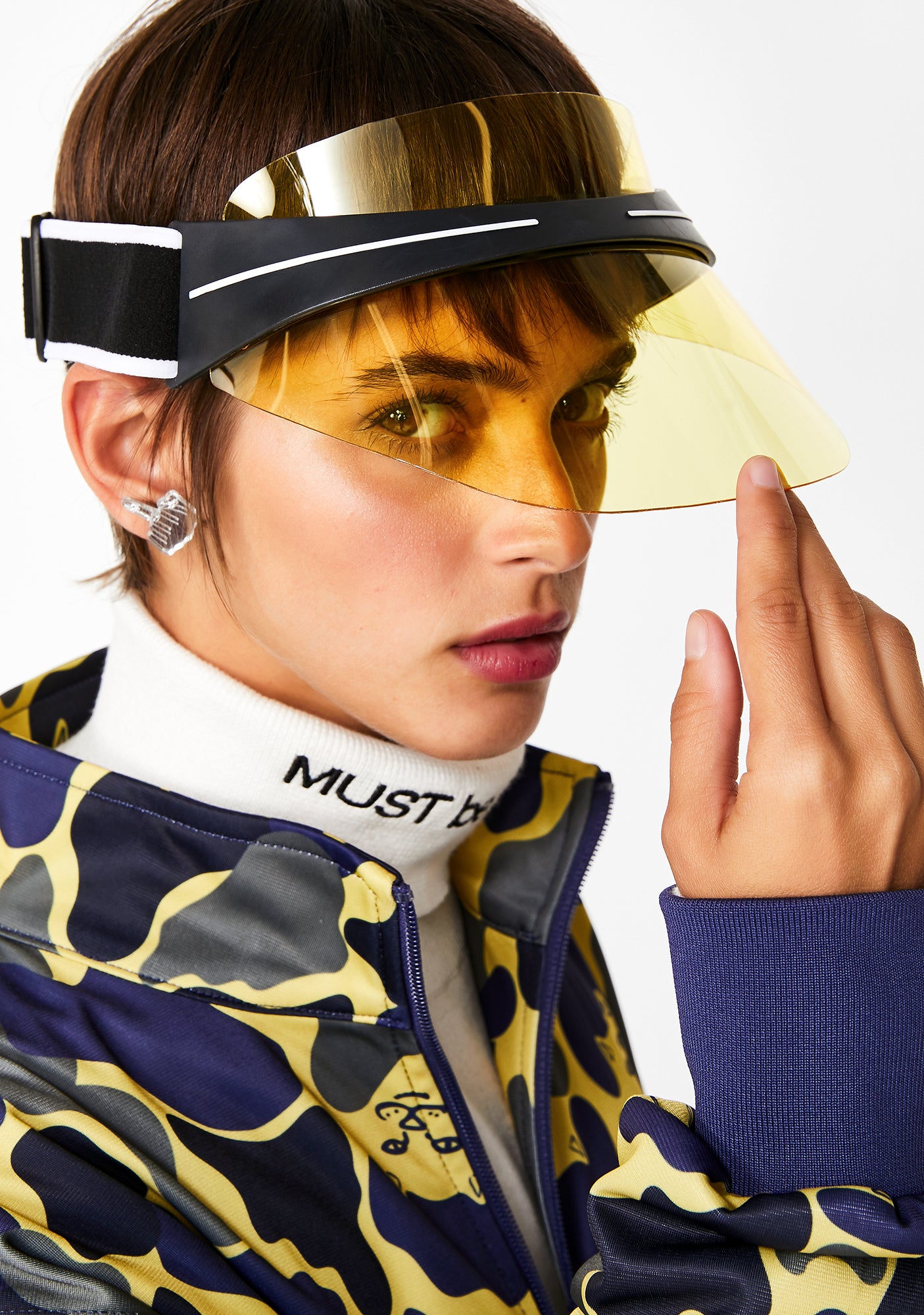 Yellow Sports Clear Visor – Dolls Kill