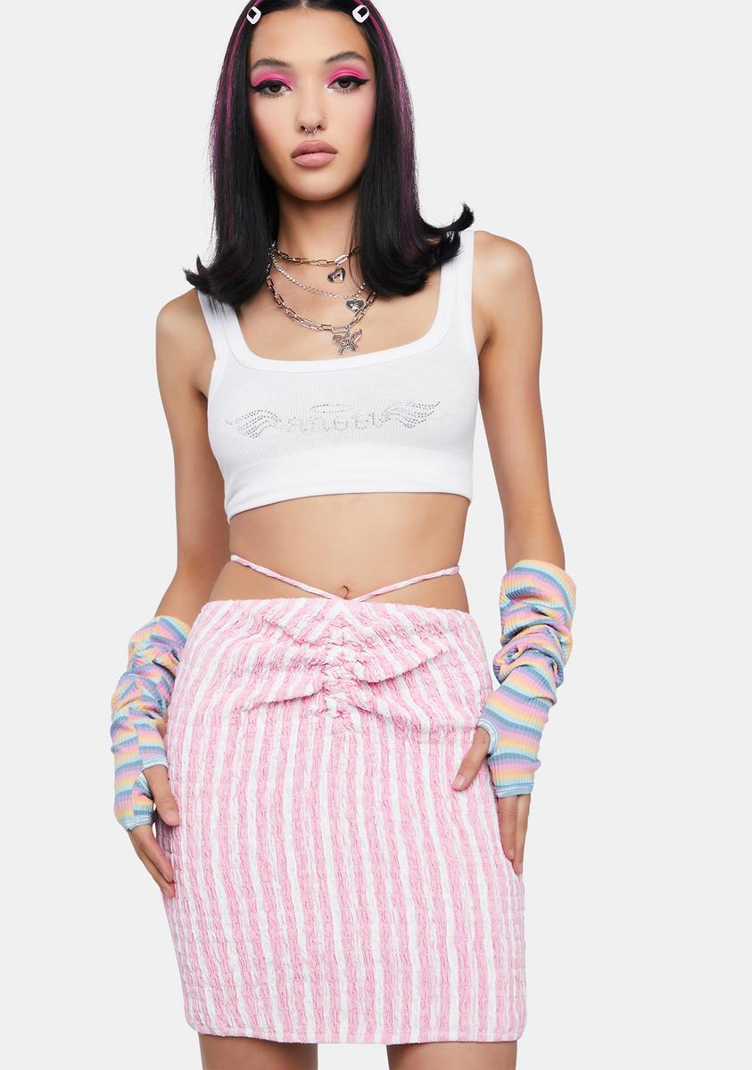 Candy Striper Smocked Mini Skirt,Specials : American Fashion Style Bags On Sale