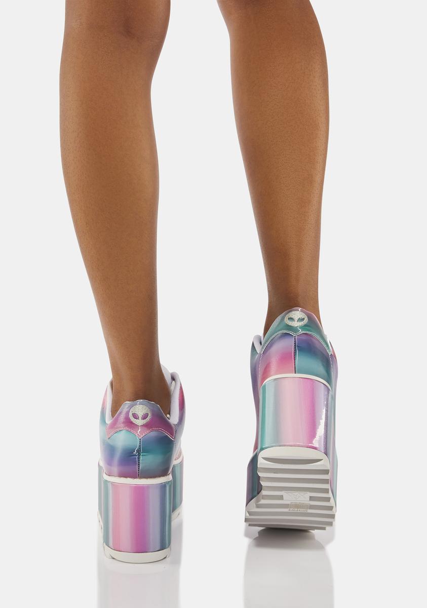 YRU Pastel Lenticular Platform Sneakers – Dolls Kill