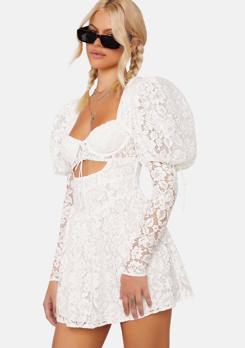for love and lemons white dresses Jolene Embroidered Midi Dress Medium Model is 5 ft 8 in For Love & Lemons Lace