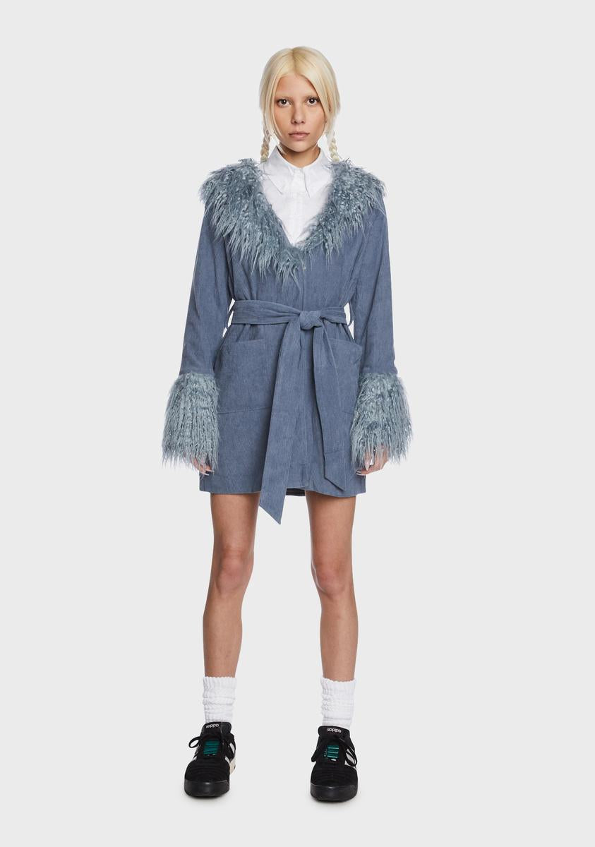 Corduroy Faux Fur Coat Daisy Street,New Products : American Fashion Style Bags On Sale