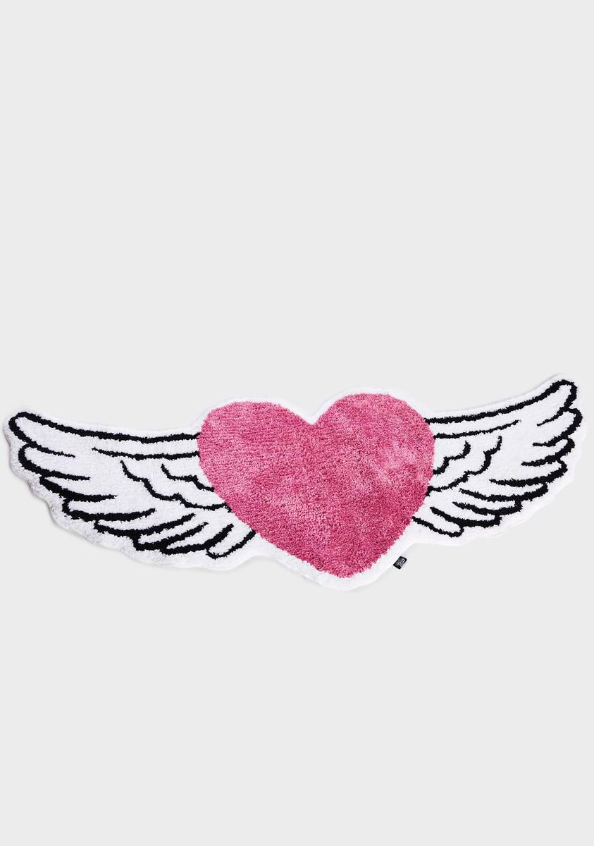 Dolls Home Tufted Winged Heart Rug - Pink – Dolls Kill
