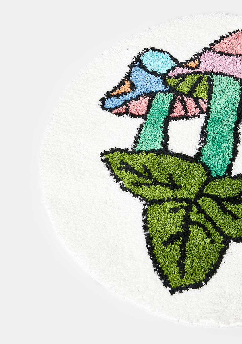 Dolls Home Mushroom Circular Rug - White – Dolls Kill