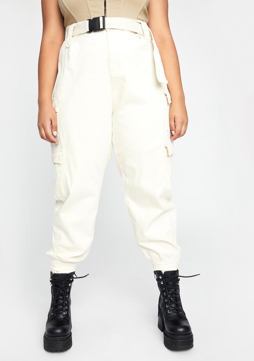 Plus Ivory Best Version Of Me Cargo Pants,Specials : American Fashion Style Bags On Sale