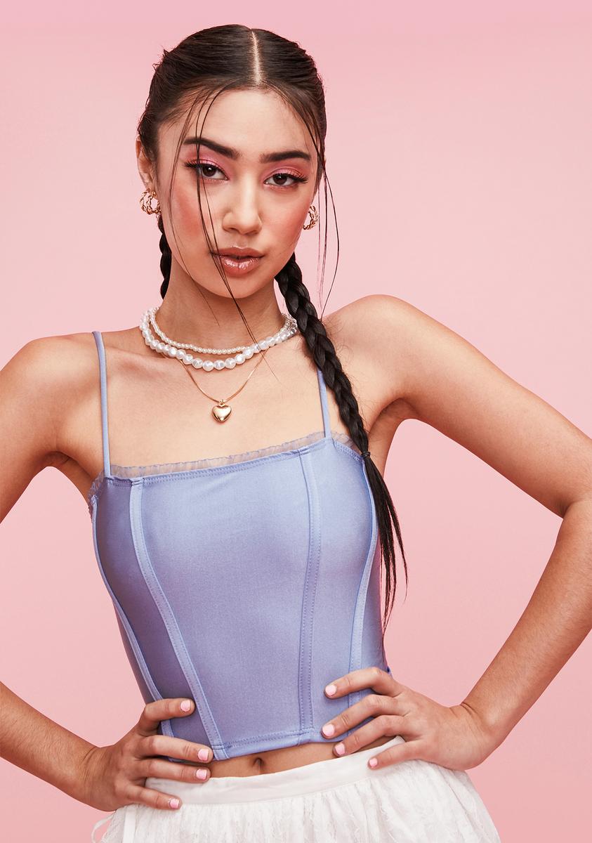 Aqua Raising The Vibe Satin Corset Top,All Products : American Fashion Style Bags On Sale Aqua Raising The Vibe Satin Corset Top,All Products : American Fashion Style Bags On Sale