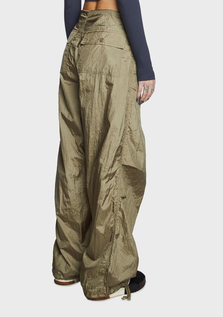 Motel Parachute Cargo Pants Green Dolls Kill