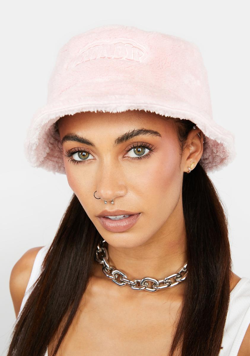 Ripndip Sherpa Embroidered Bucket Hat Pink – Dolls Kill