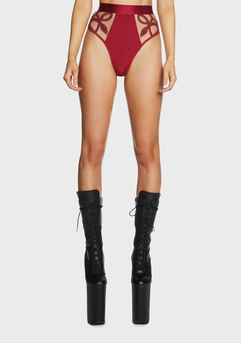 Red Medusa High Waisted Panties Thistle and Spire,New Products : American Fashion Style Bags On Sale