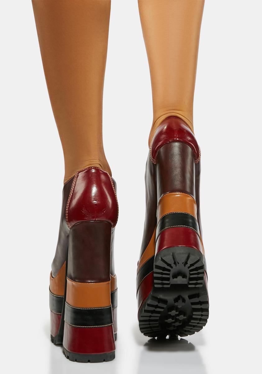 Current Mood Striped Platform Oxfords -Multi – Dolls Kill