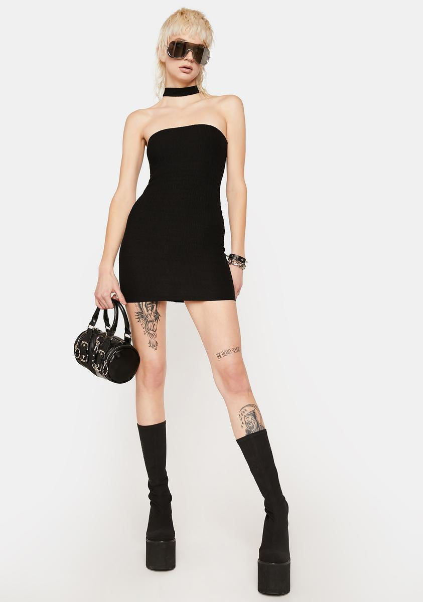 Motel Bubble Jersey Bandeau Mini Dress