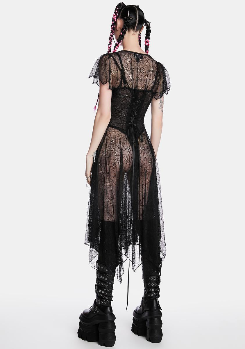 Pretty Poison Lace Midi Dress