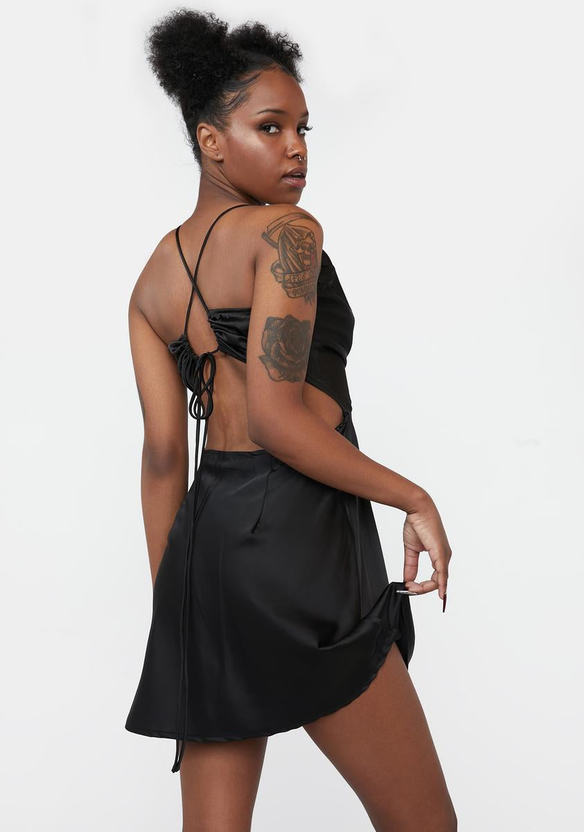 dollskill satin dress Satin Corset Dress Black / XX-LARGE
