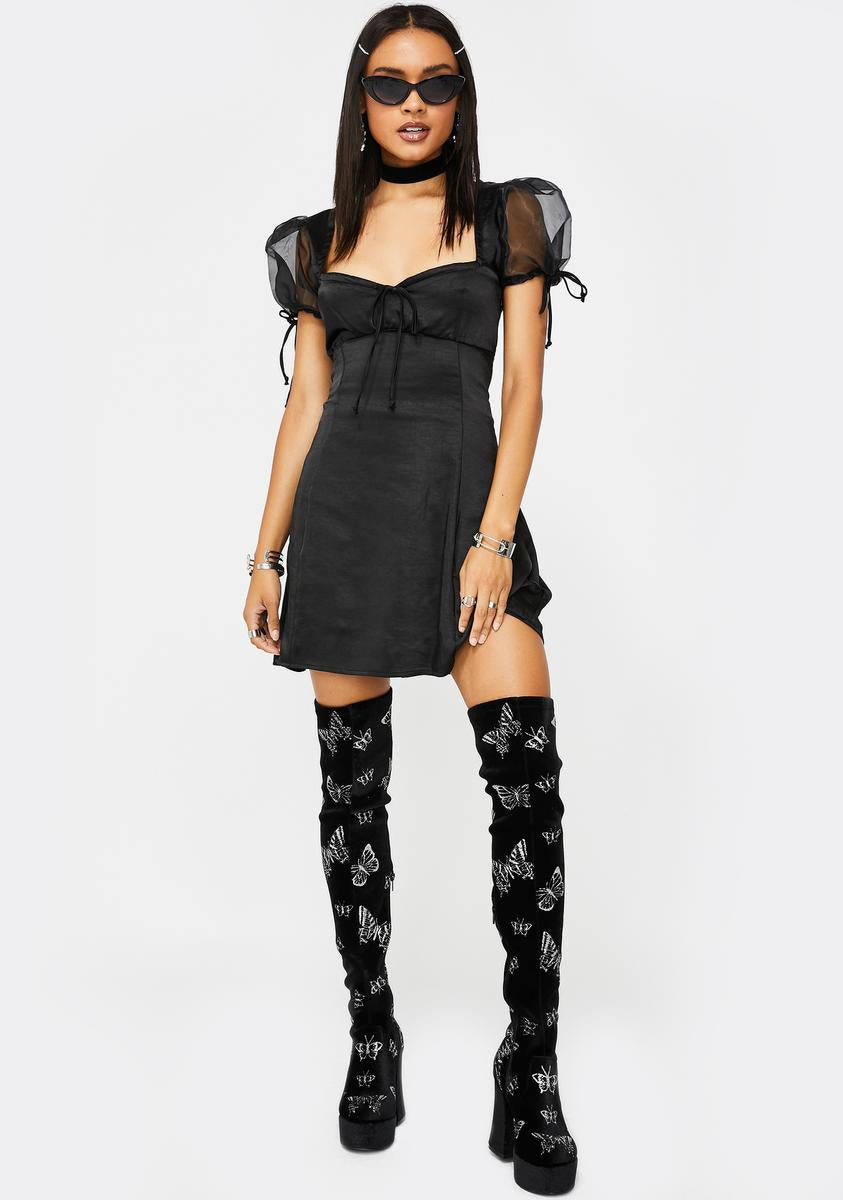 Motel Guenelle Satin Dress  Dolls Kill