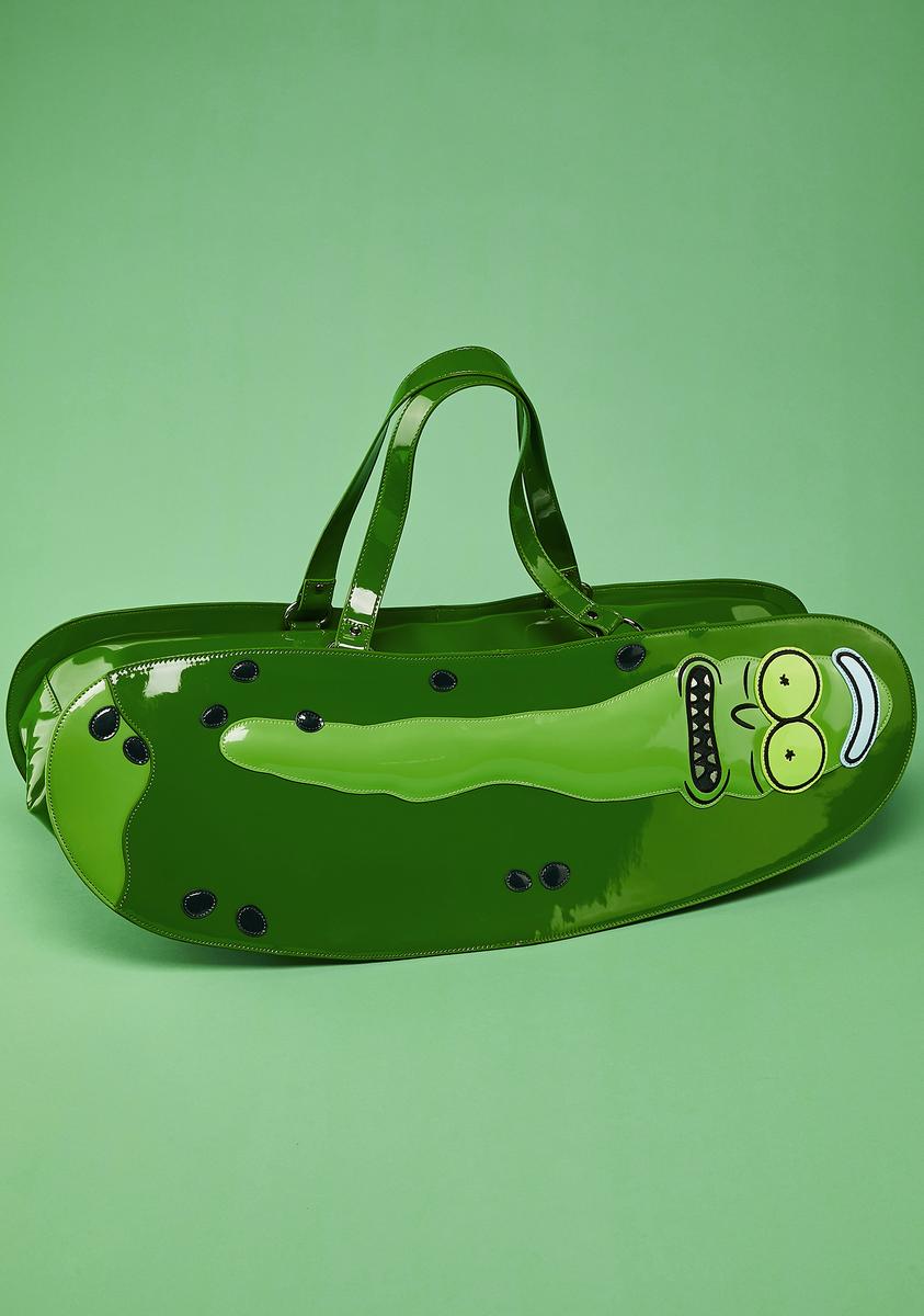 pickle rick schlafsack Dolls Kill x Rick & Morty Pickle Rick Vinyl Weekender Bag