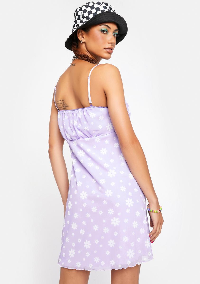 Minga Flower Girl Lilac Mini Dress – Dolls Kill