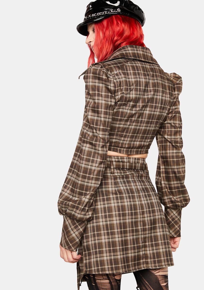 Punk Rave Asymmetric Lace-Up Plaid Mini Skirt - Multi Dolls Kill Punk Rave Asymmetric Lace-Up Plaid Mini Skirt - Multi Dolls Kill