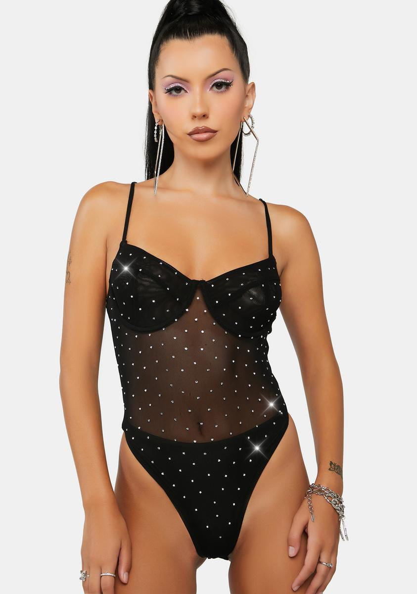 Sequin Mesh Bodysuit - Black – Dolls Kill