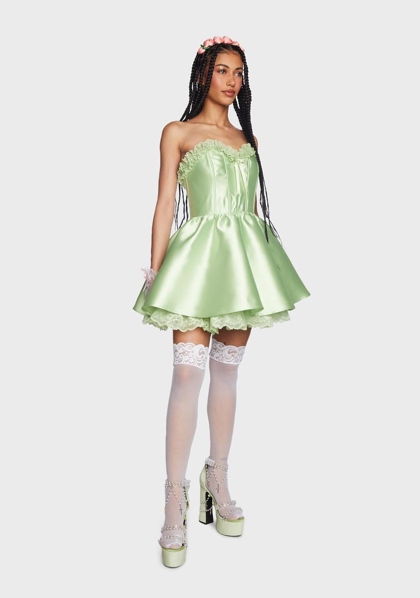 Sugar Thrillz Strapless Taffeta Corset Dress