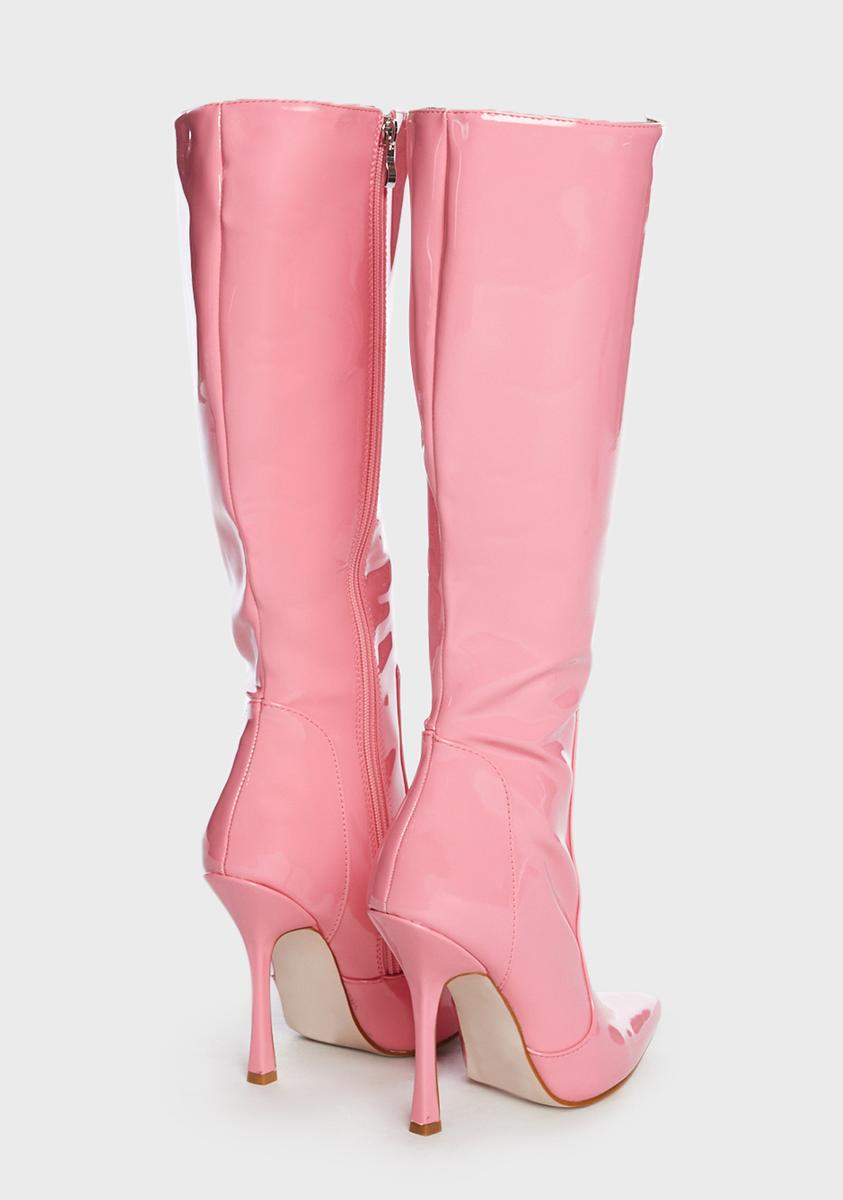 Pvc stiletto boots deals