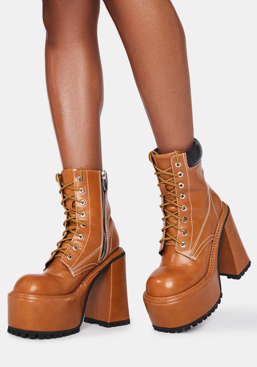 DOLLSKILL BRATZ ブラッツ 厚底 ブーツ ブラウン 茶色 ヒール DOLLSKILL BRATZ ブラッツ 厚底 ブーツ ブラウン 茶色 ヒール