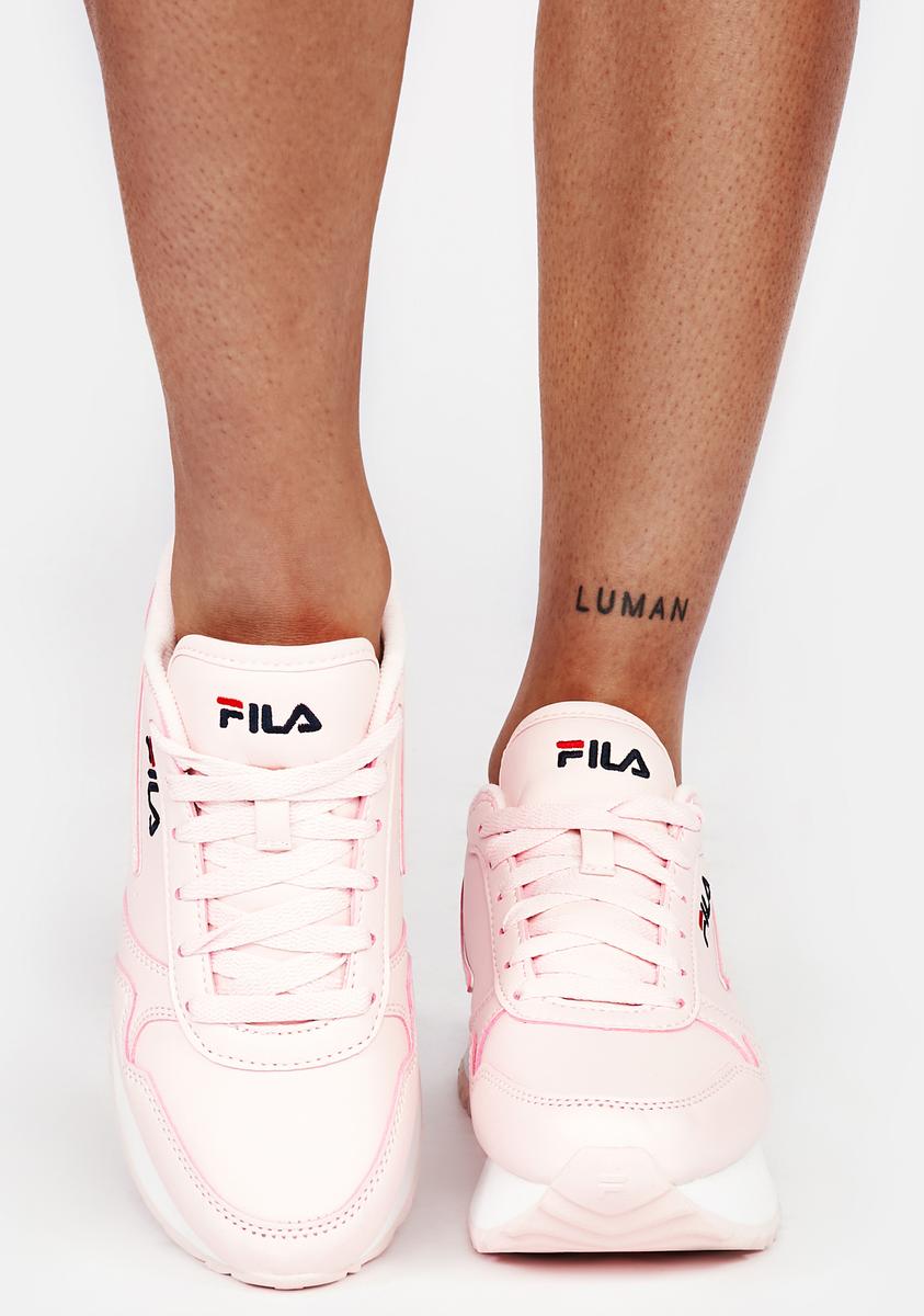 Fila Pink Orbit Stripe Platform Sneakers – Dolls Kill