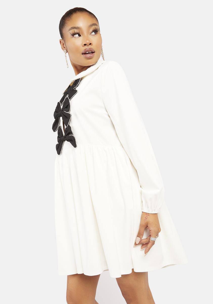 sister jane mini smock dress Sister Jane mini smock dress with bib collar in shiny check
