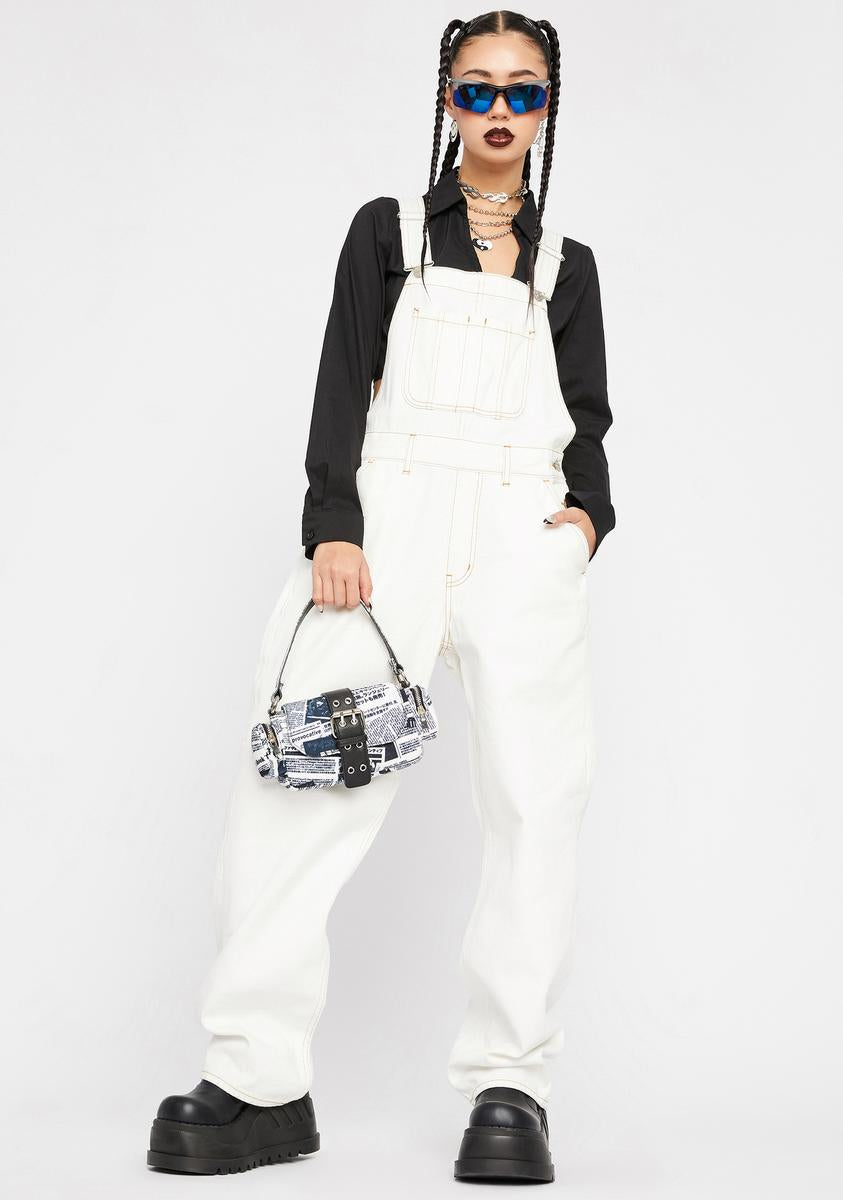 X Pattern Overalls x-Girl Wide Tapered Overalls – Dolls Kill