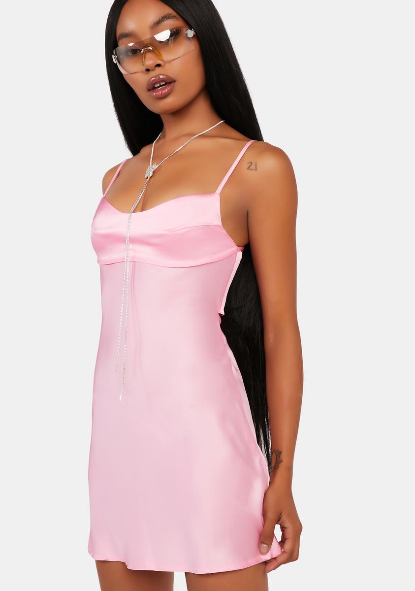 Edikted Satin Cut Out Mini Dress