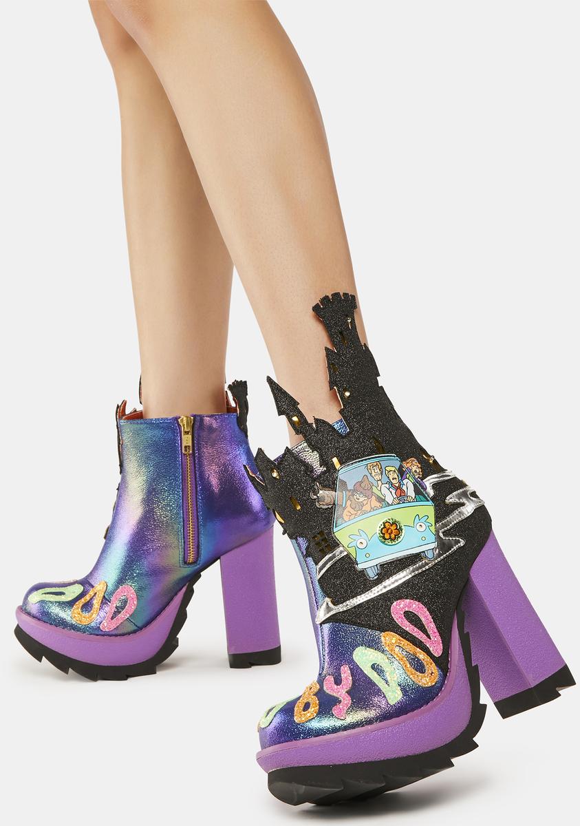 Irregular Choice Scooby Doo Light Up Ankle Boots Black Dolls Kill