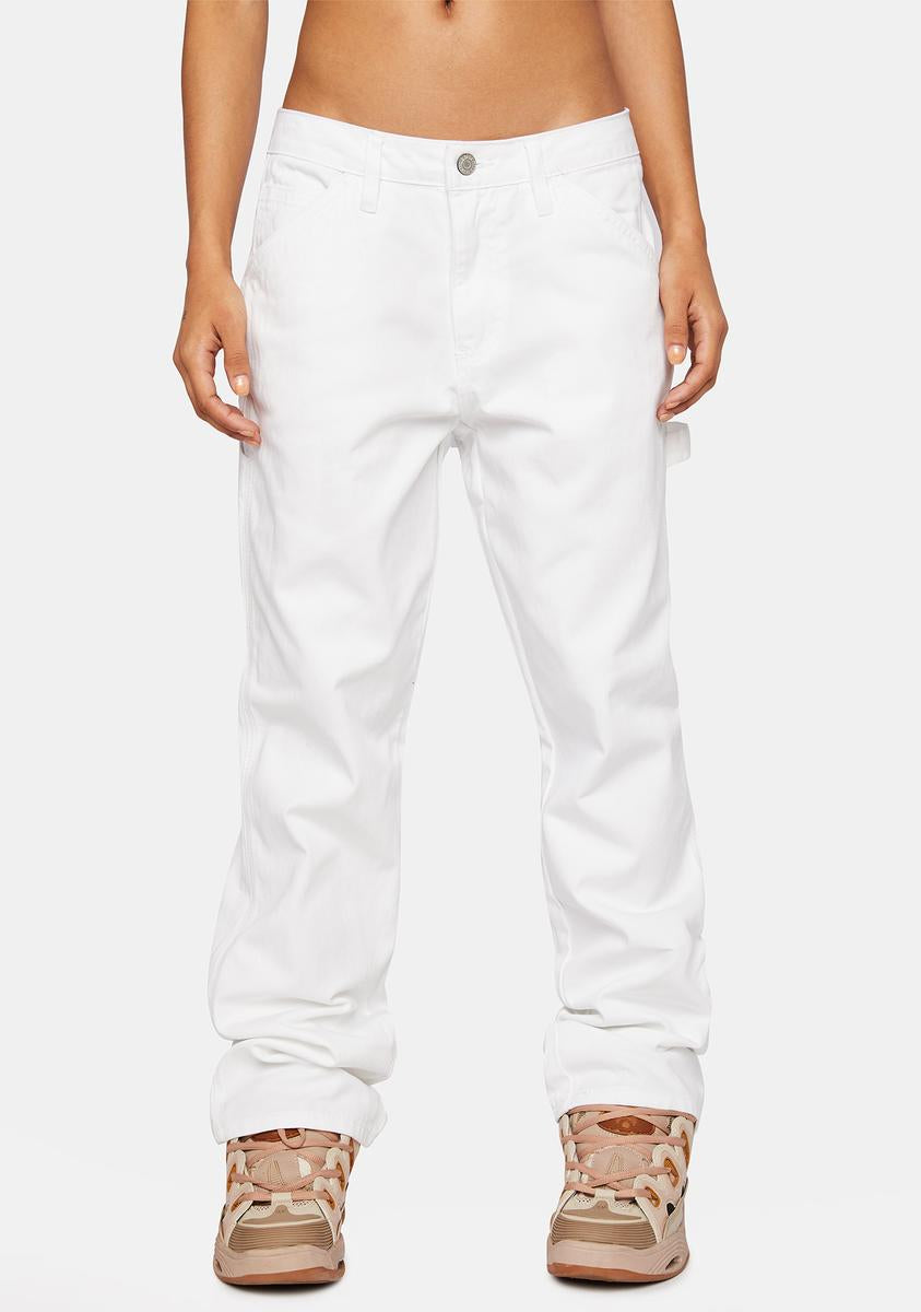 White Carpenter Jeans - Antonia