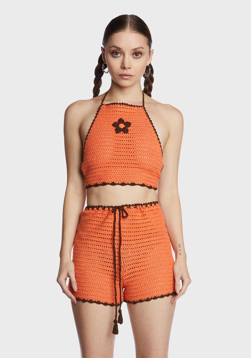 Crochet Halter Crop Top NGOrder,New Products : American Fashion Style Bags On Sale