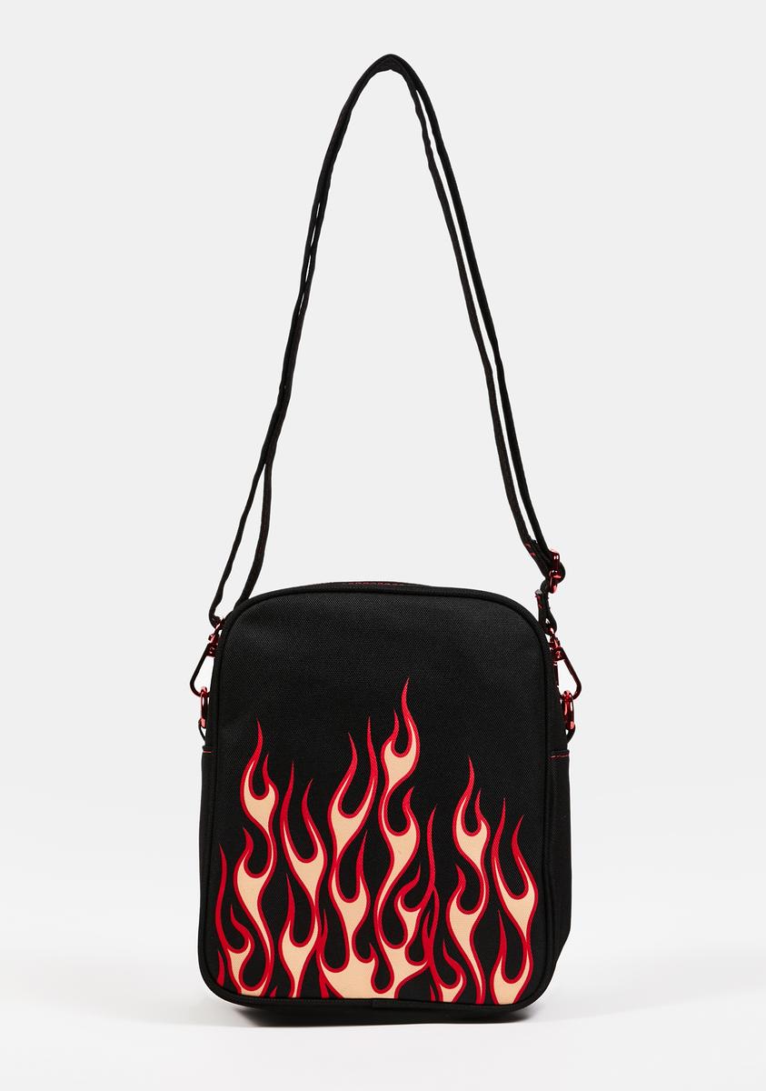 Fire Flame Print Pattern Crossbody bags