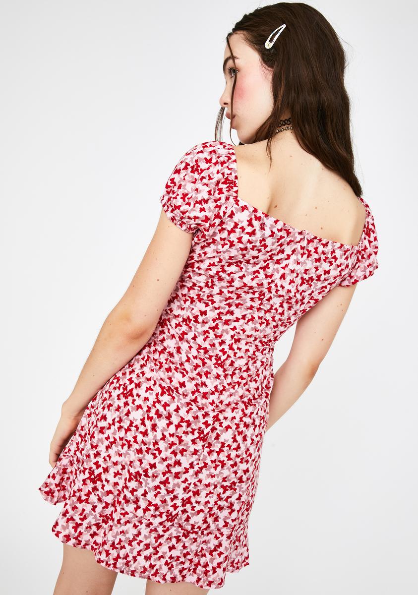 motel galaca mini dress Galaca Mini Dress in Wild Flower Lemon Drop