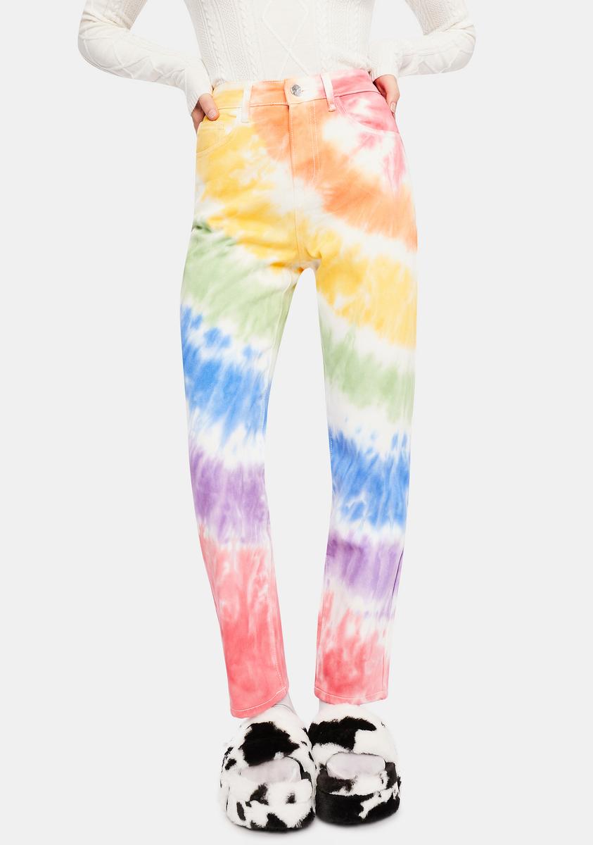Delia's Rainbow Tie Dye Denim Jeans – Dolls Kill