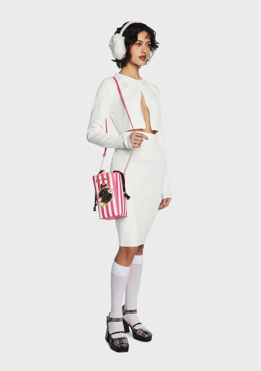 Betsey johnson popcorn bag top