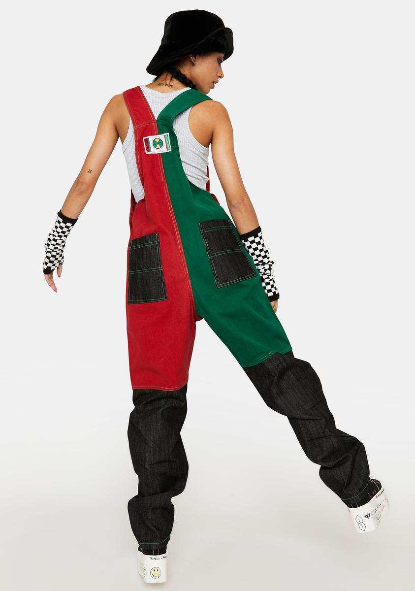 Cross Colours Color Block Overalls – Dolls Kill
