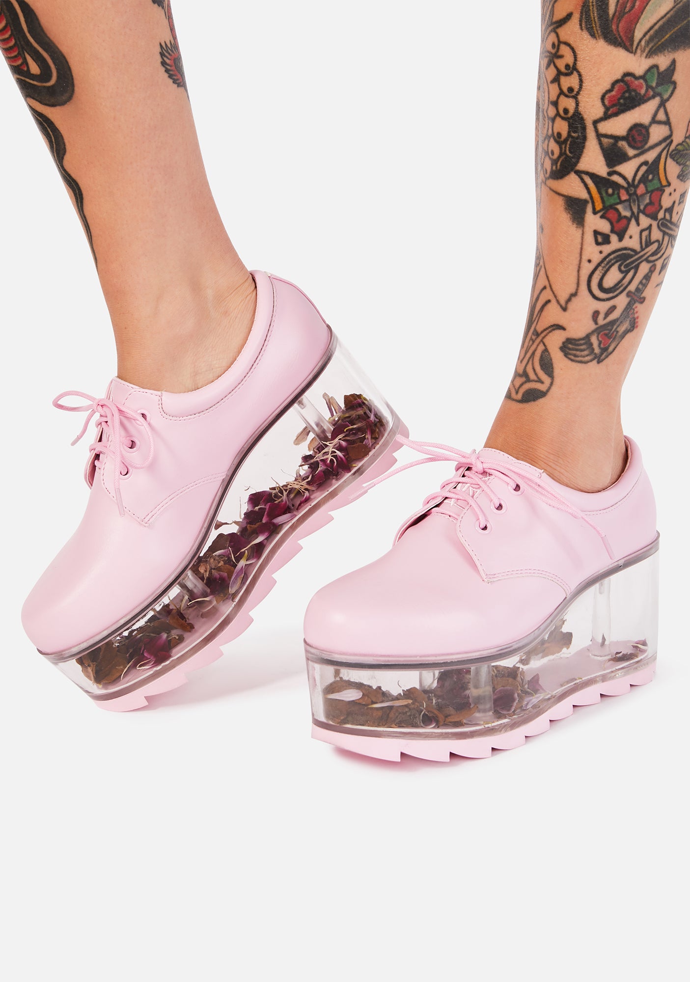 Baby Pink Qloud 2091 Platform Sneakers – Dolls Kill