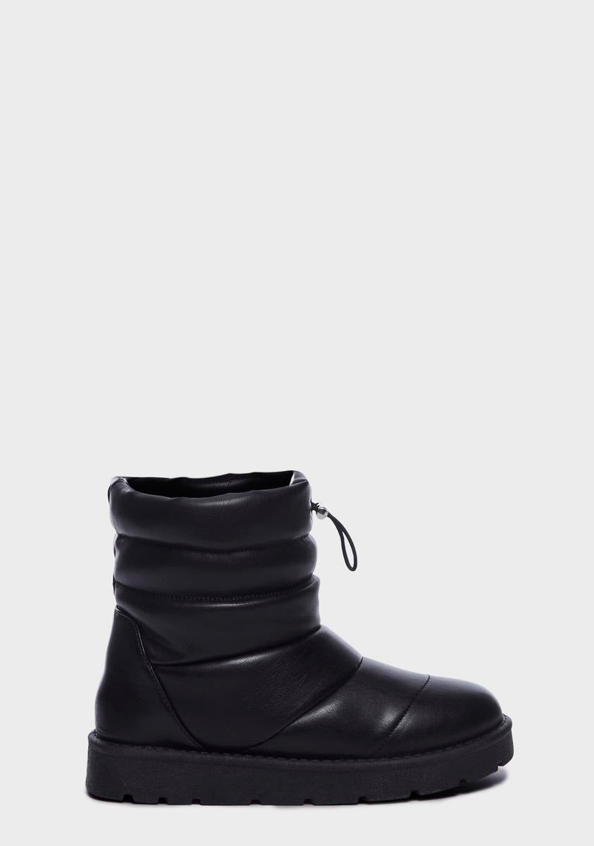 Dark Let´s Talk Soon Puffer Boots,New Products : American Fashion Style Bags On Sale