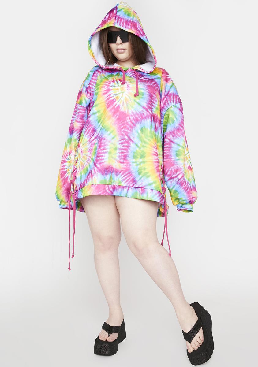 Dye Hoodie Plus Size Rainbow Hoodie Women Plus Size Hoodies Loose