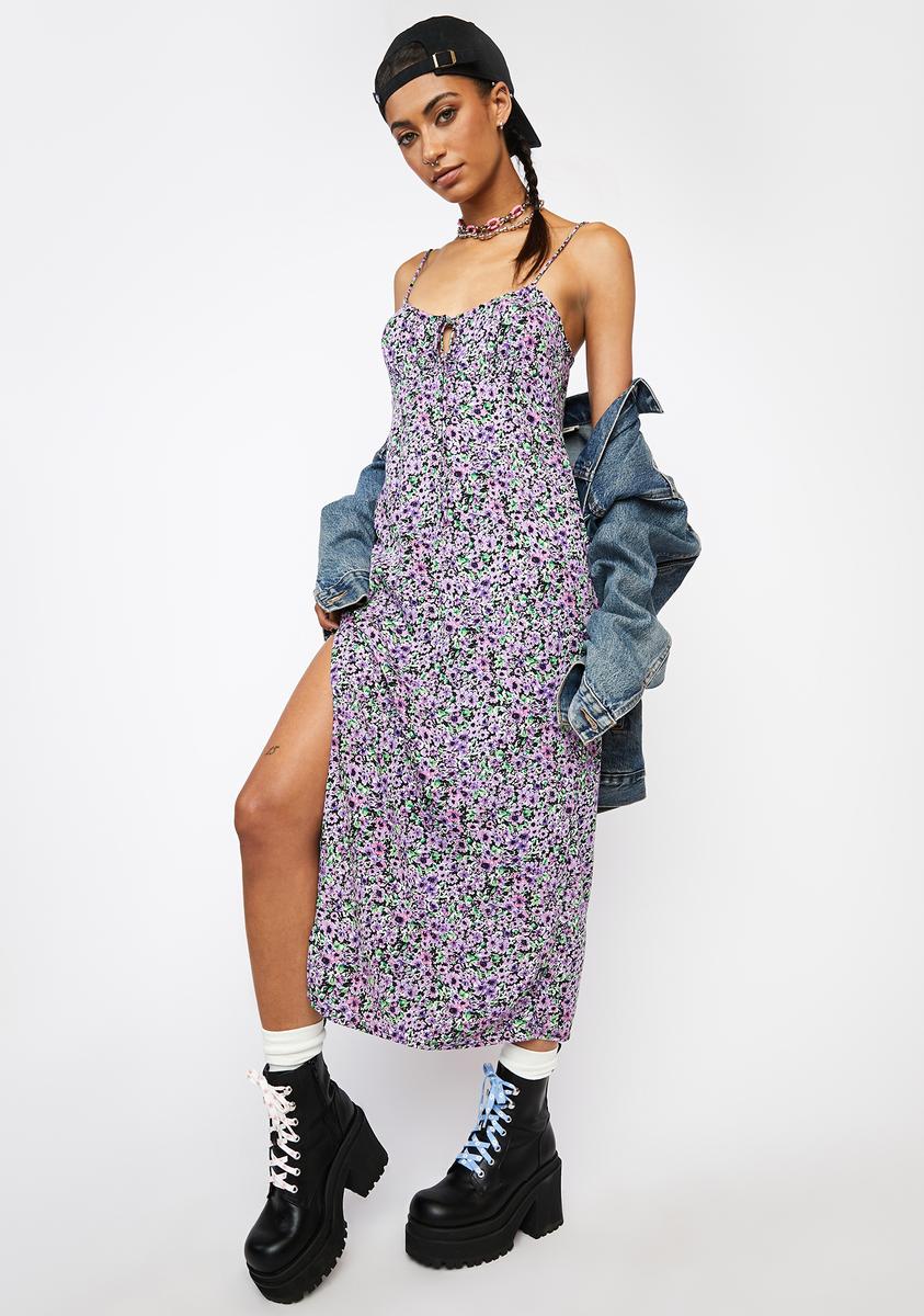 motel cypress midi dress Motel Cypress Side-Slit Midi Dress