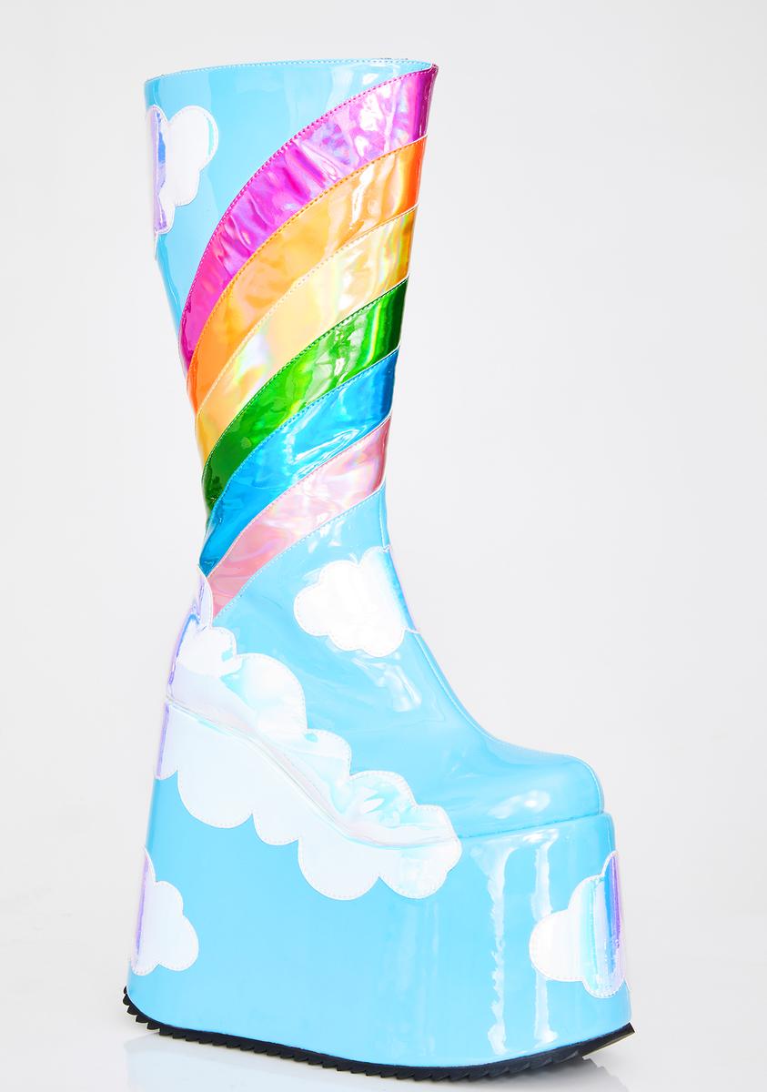 Club Exx Heavenly Horizon Platform Boots Dolls Kill