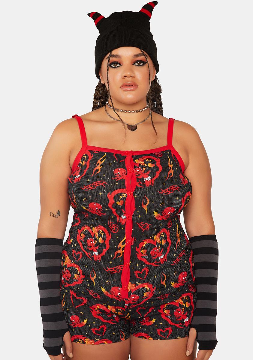 Plus The Little Devil Thermal Onesie Dolls Kill x Hot Stuff Casper,New Products : American Fashion Style Bags On Sale