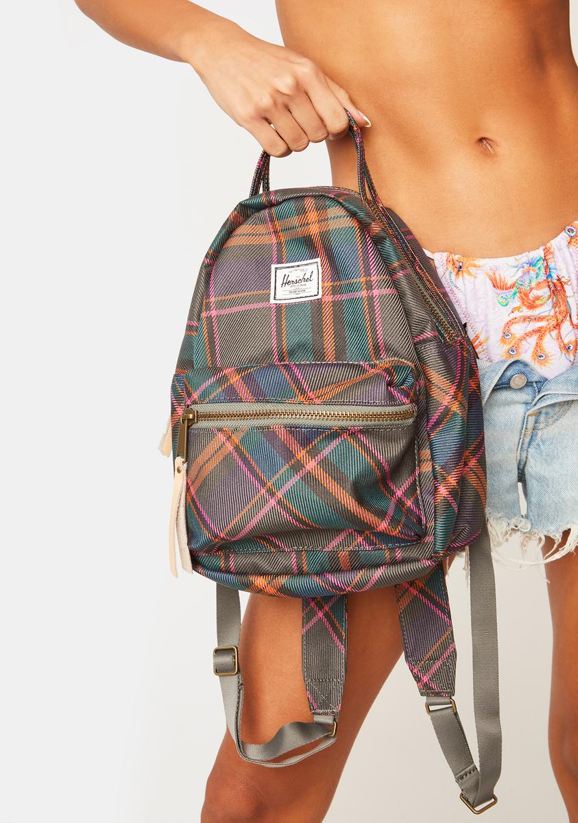 dark green plaid mini backpack Herschel Plaid Mini Backpack – Dolls Kill