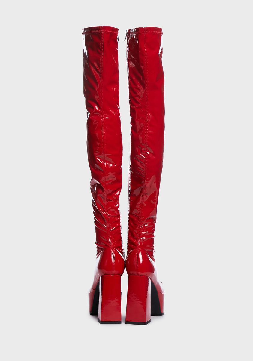 Botas De Tobillo LAMODA Adore You - Plataforma Gruesa, Diseño Leopardo Rojo, Veganas, Cremallera Interior