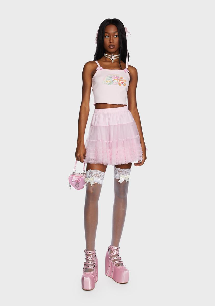 DOLLS KILL x Care Bears タンクトップ XS Plus Size Dolls Kill x Care Bears Corset Tulle Babydoll
