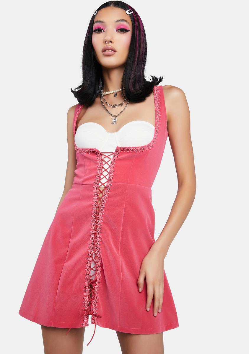 Sweet From The Start Lace Up Dress,Specials : American Fashion Style Bags On Sale